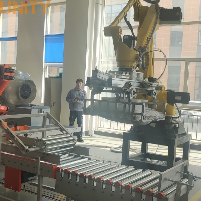 Robot Palletizing 25KG 40KG 50KG untuk Beg Simen/Bahan Kimia/Makanan/Haiwan